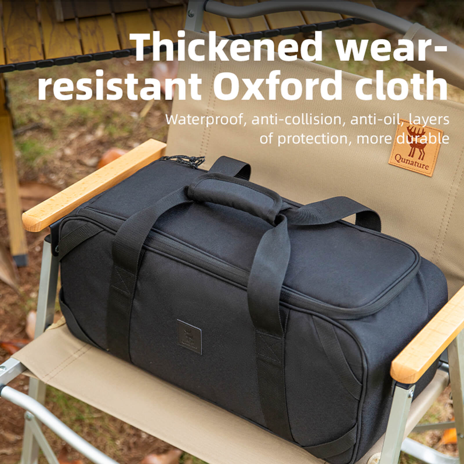 Qunature 18L Outdoor Camping Storage Bag for Gear and Supplies.
#color_black