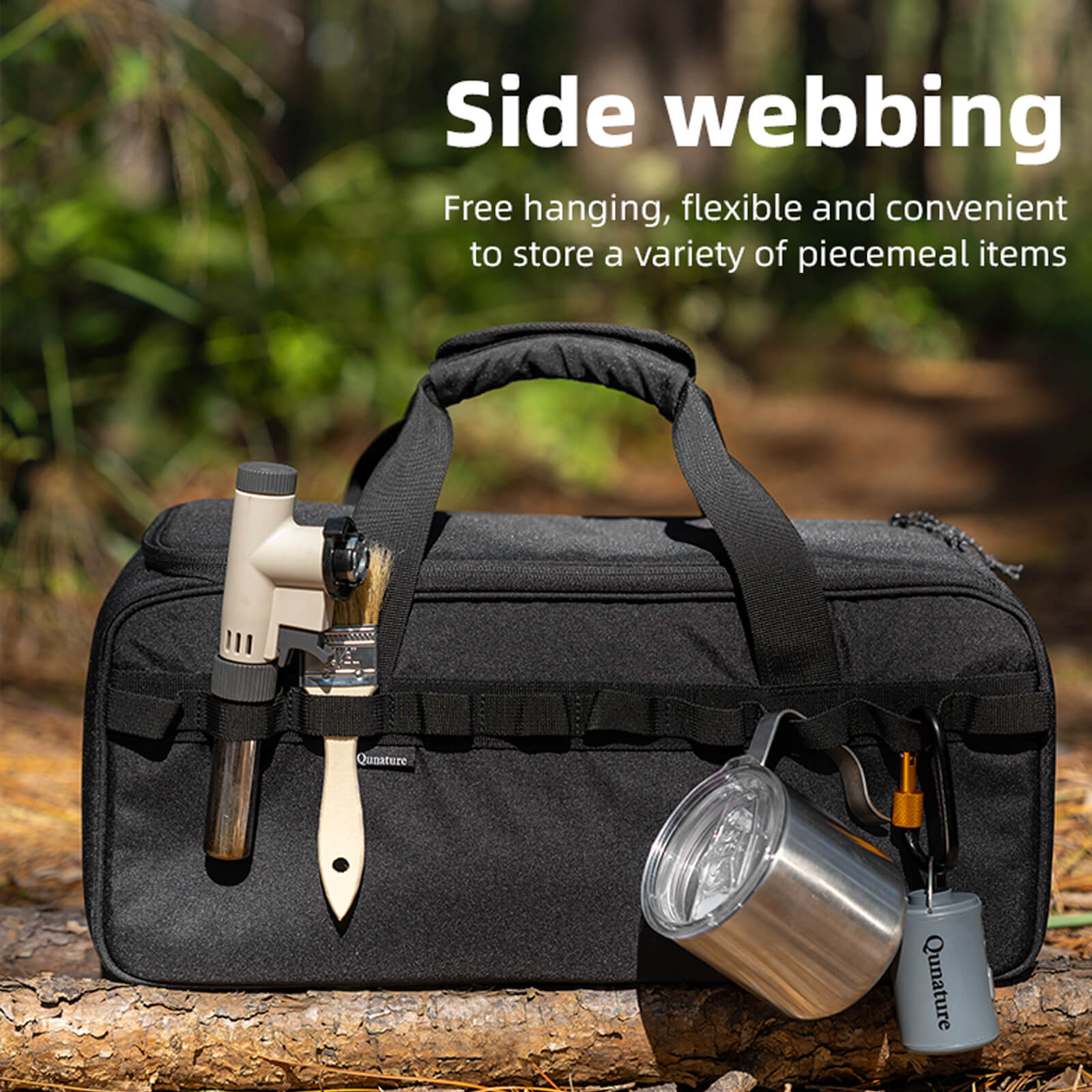Qunature 18L Outdoor Camping Storage Bag for Gear and Supplies.
#color_black