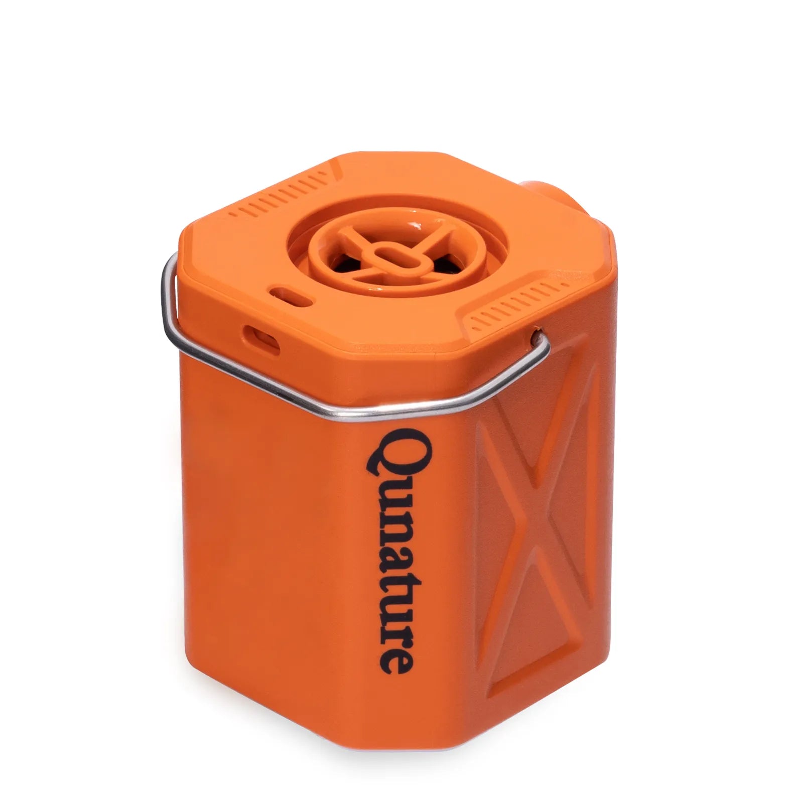 qunature 800mAh mini electric bike pump for fast road bike tire inflation during outdoor cycling.
#color_orange