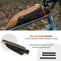Qunature narrow edge mesh top tube bag bikepacking storage 1L