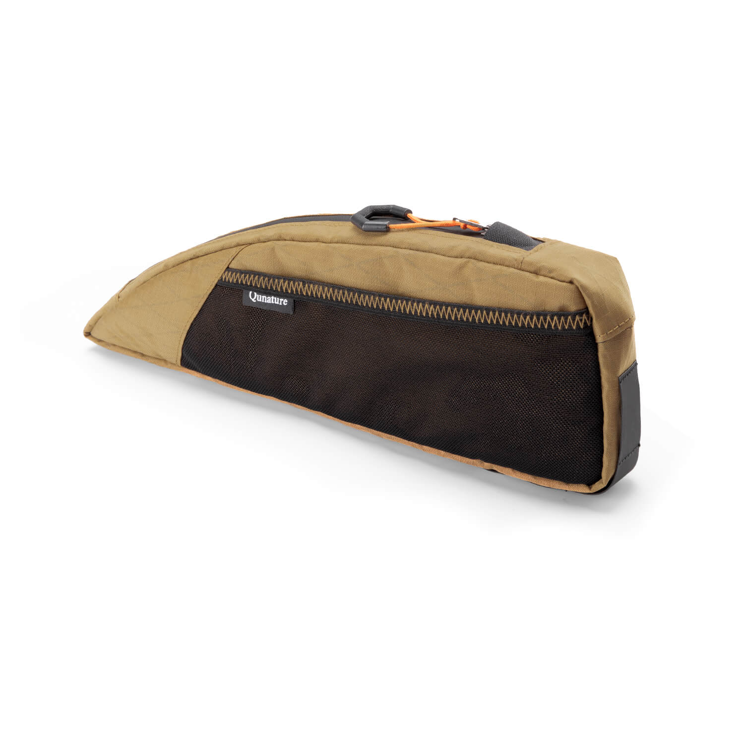 Qunature narrow edge mesh top tube bag bikepacking storage 1L
#color_khaki