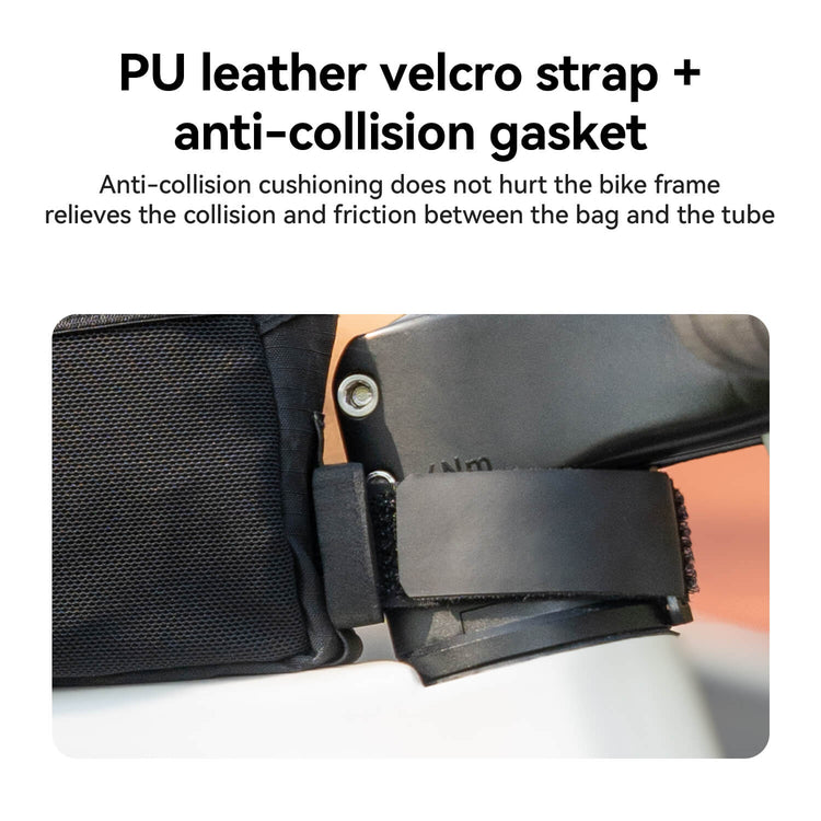 Qunature narrow edge mesh top tube bag bikepacking storage 1L