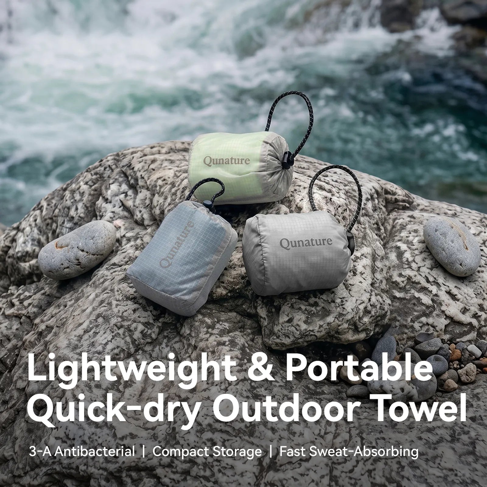 Qunature quick-dry antibacterial camping towel.
#colour_sky blue
