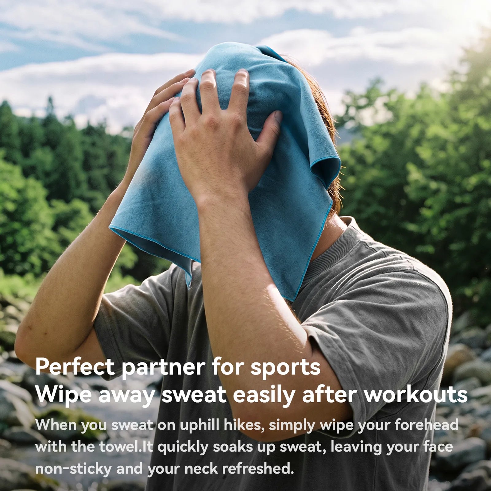 Qunature quick-dry antibacterial camping towel.
#colour_light green