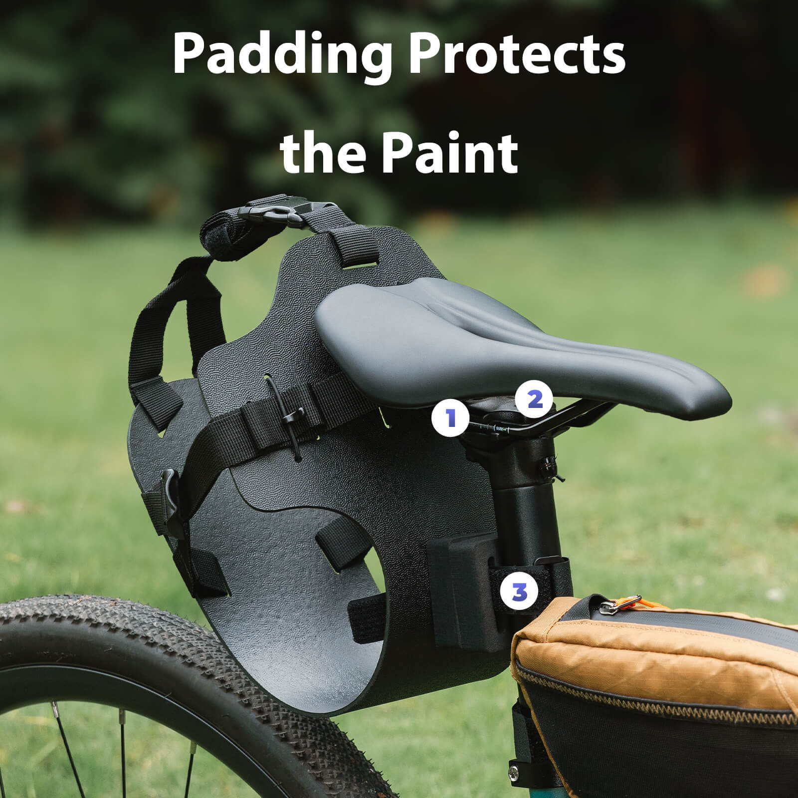 Qunature Bikepacking Tail Bag Mount – Stable Support for Adventure Cycling.