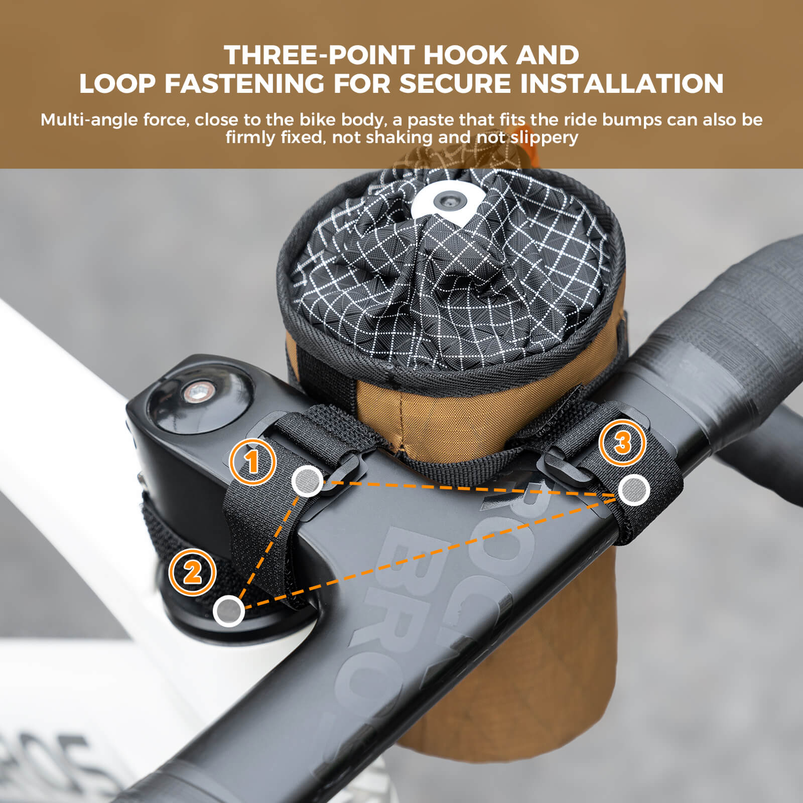 Qunature thermal insulated 1L handlebar bottle bag for bikepacking and long-distance cycling, keeps drinks hot or cold
#color_khaki