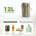Qunature Waterproof Compression Sack 3L-12L for Camping and Bikepacking