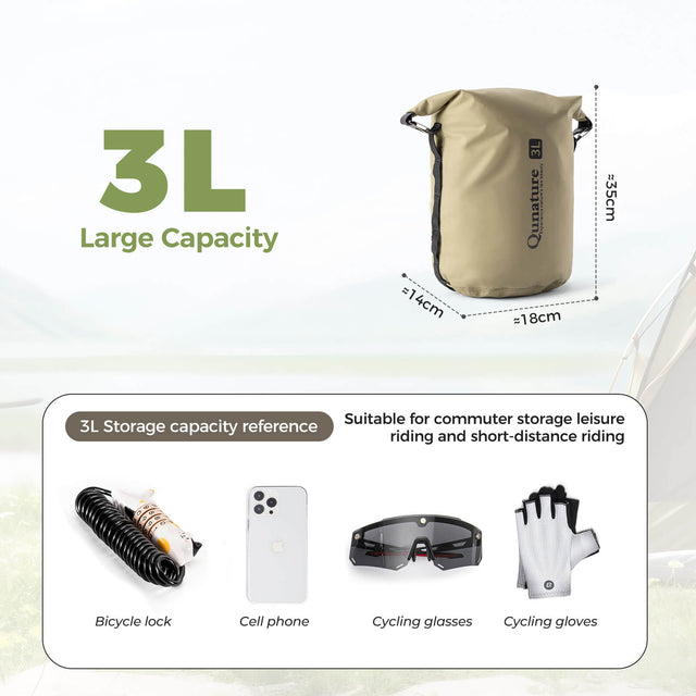 Qunature Waterproof Compression Sack 3L-12L for Camping and Bikepacking