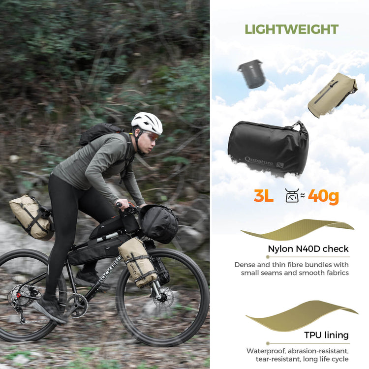 Qunature Waterproof Compression Sack 3L-12L for Camping and Bikepacking