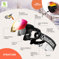 QUNATURE youth ski goggles with anti-fog and UV protection for boys and girls