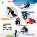 QUNATURE youth ski goggles with anti-fog and UV protection for boys and girls