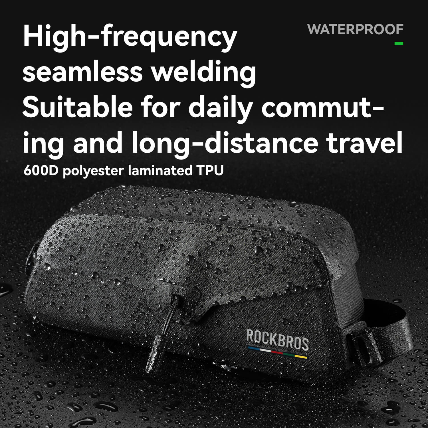 Road to Sky waterproof magnetic bike frame bag, 0.6L to 0.9L capacity
#size_0.9L