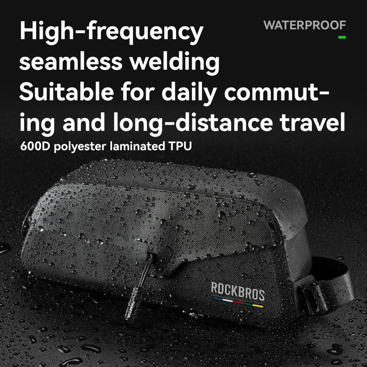 Road to Sky waterproof magnetic bike frame bag, 0.6L to 0.9L capacity