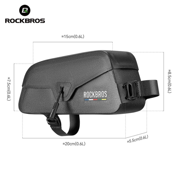 Road to Sky waterproof magnetic bike frame bag, 0.6L to 0.9L capacity