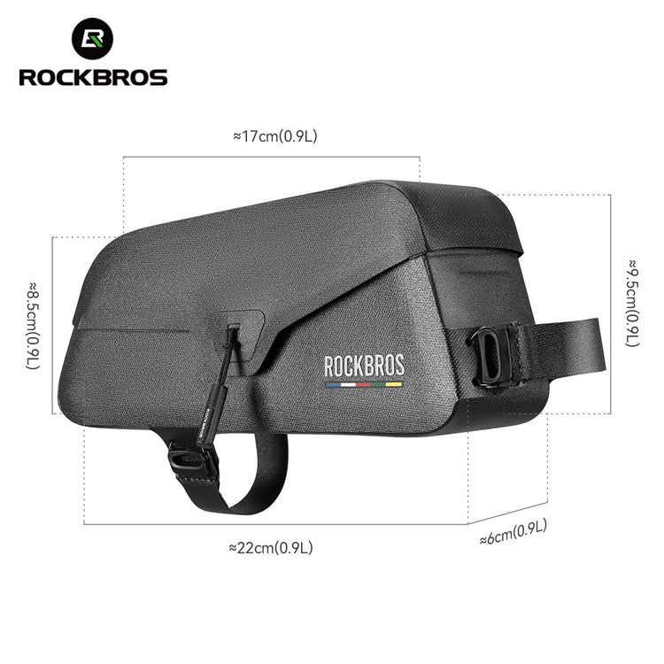 Road to Sky waterproof magnetic bike frame bag, 0.6L to 0.9L capacity