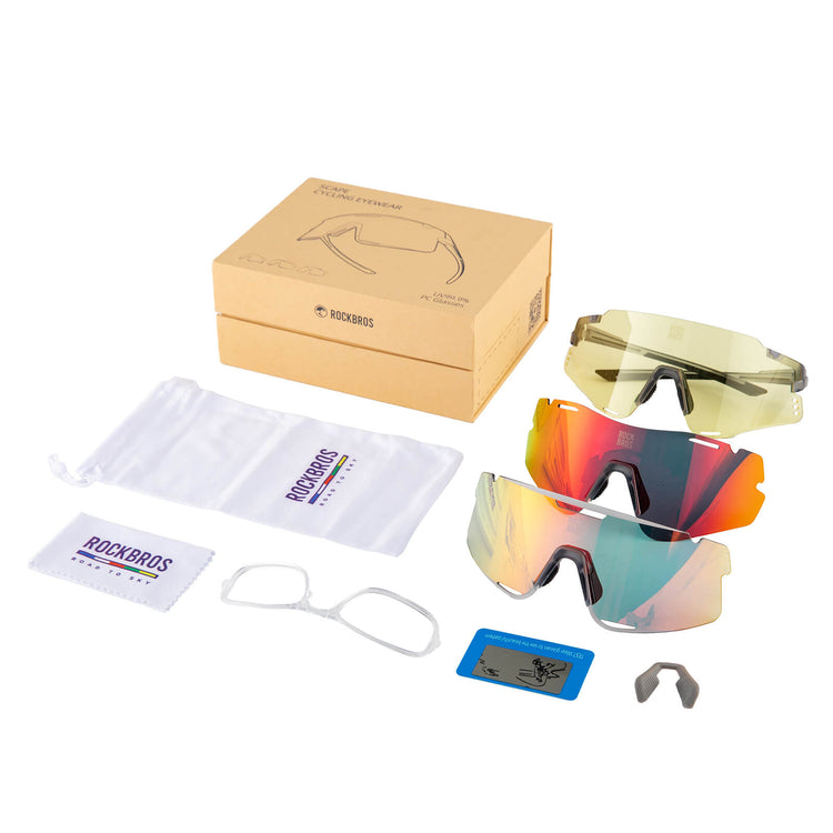 ROCKBROS Road to Sky Photochromatic Cycling Sunglasses - BOUNDLESS, offering advanced photochromic lenses, windproof and sandproof protection, and dynamic light adaptation for an enhanced cycling experience