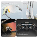 ROCKBROS Road to Sky Photochromatic Cycling Sunglasses - BOUNDLESS, offering advanced photochromic lenses, windproof and sandproof protection, and dynamic light adaptation for an enhanced cycling experience