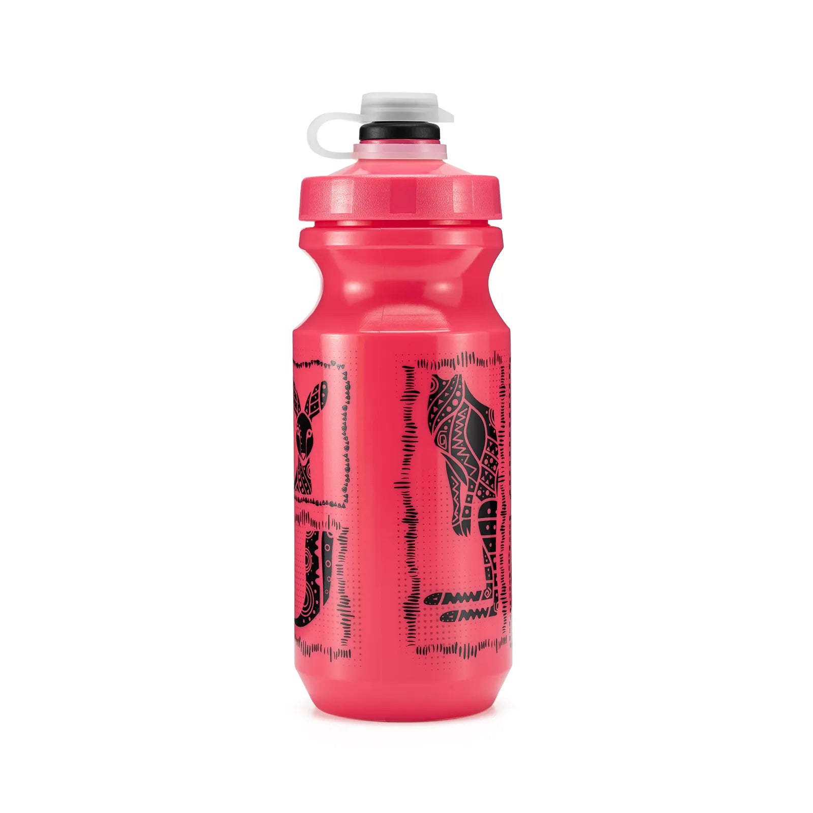 ROCK Squeeze Cycling Bottle 600ml Australia Exclusive version mounted on a road bike frame.
#color_fiesta red