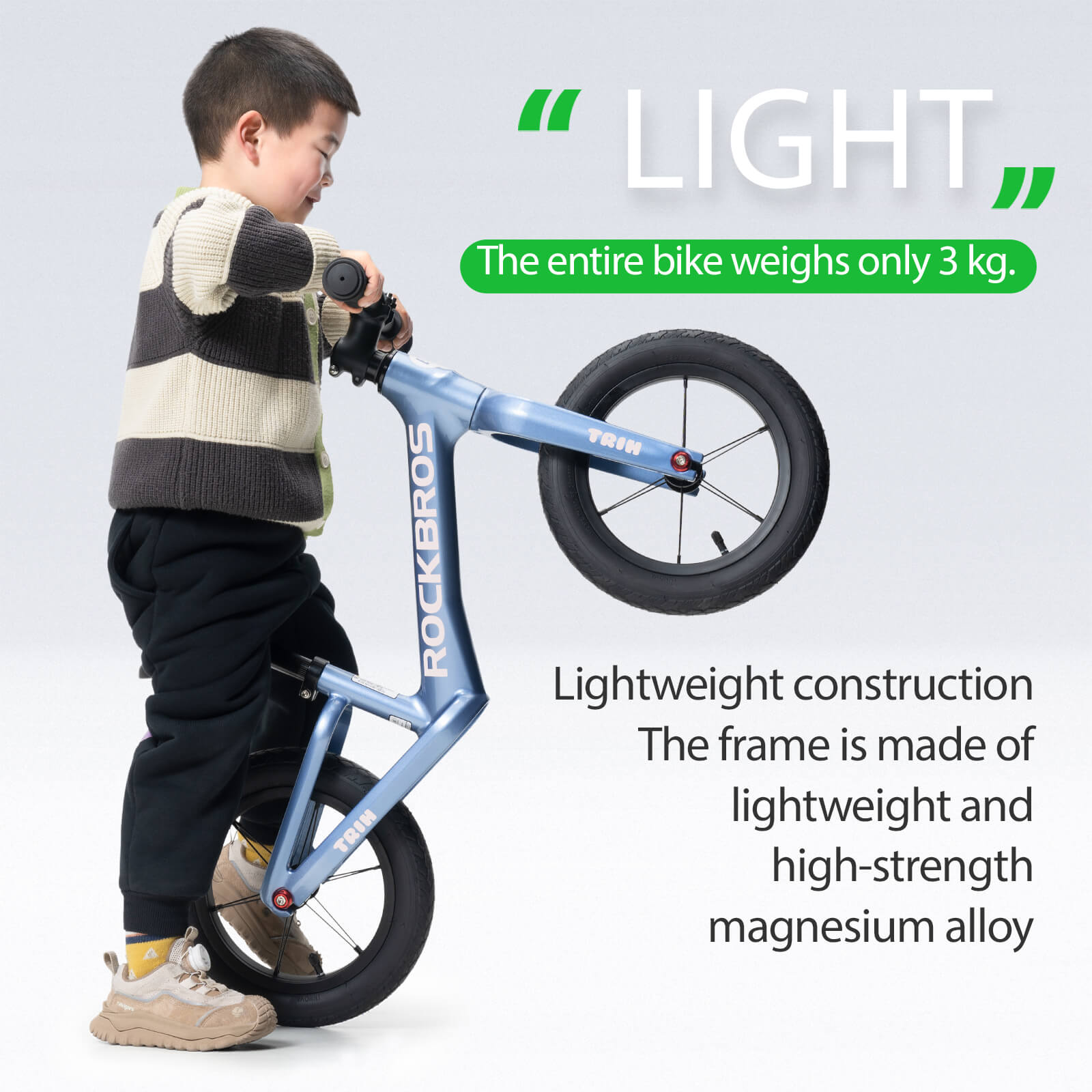 rockbros 12 inch kids balance bike for outdoor riding
#color_white