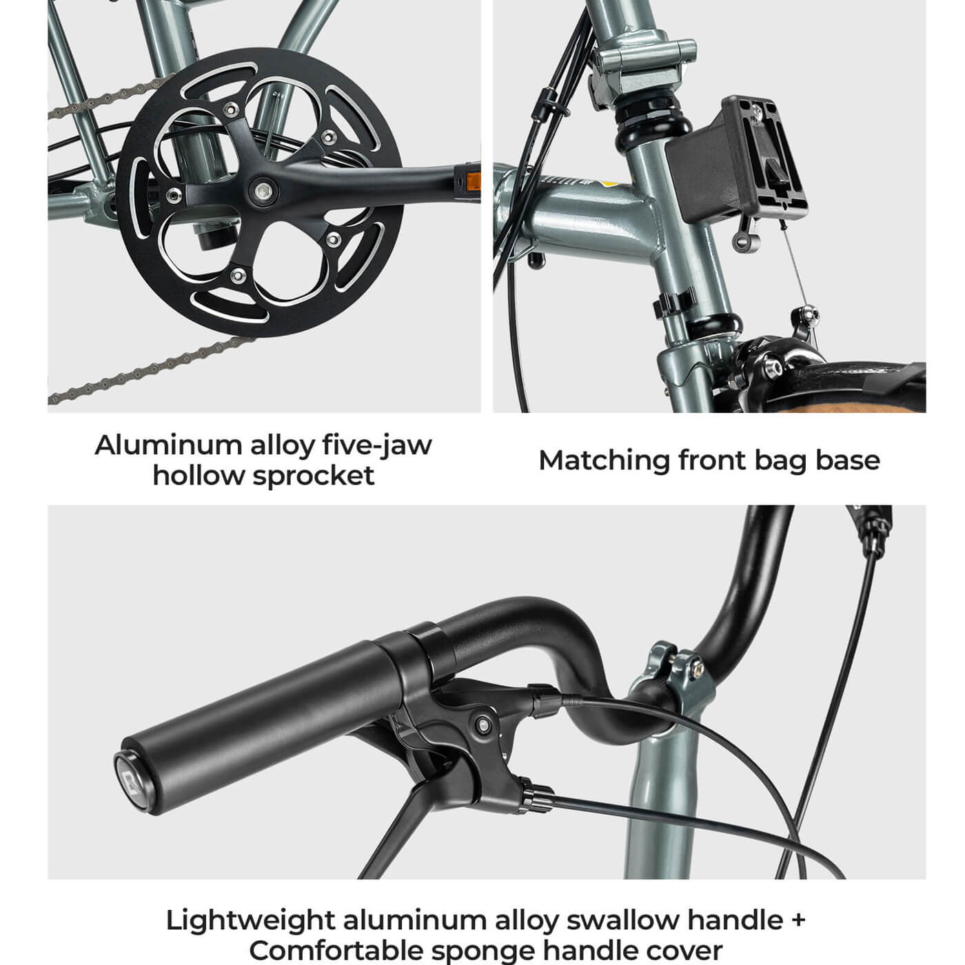 ROCKBROS 16 inch folding bicycle for urban commuting