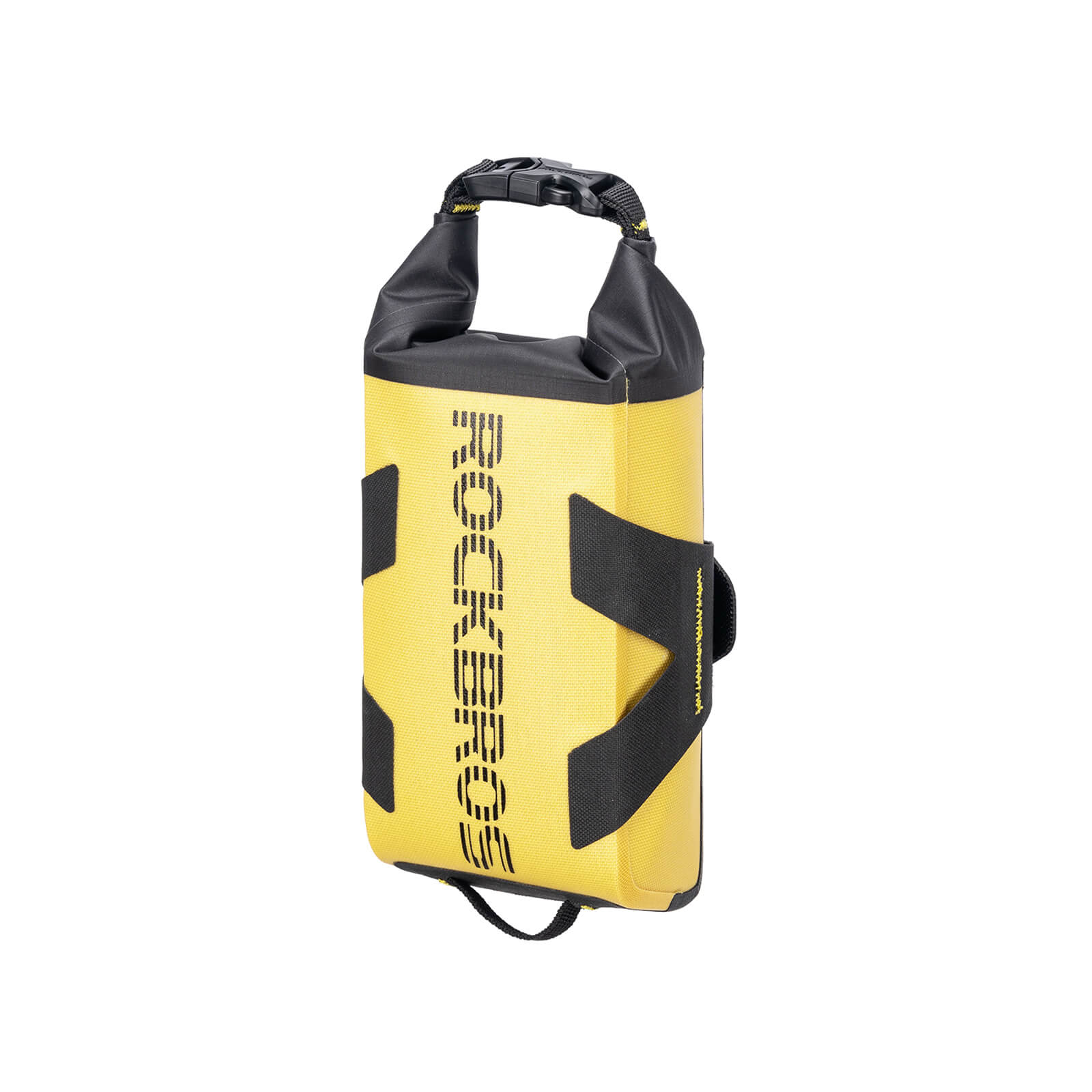 Rockbros 1L High-Vis Yellow Waterproof Roll-Top Bike Frame Bag with Reflective Logo