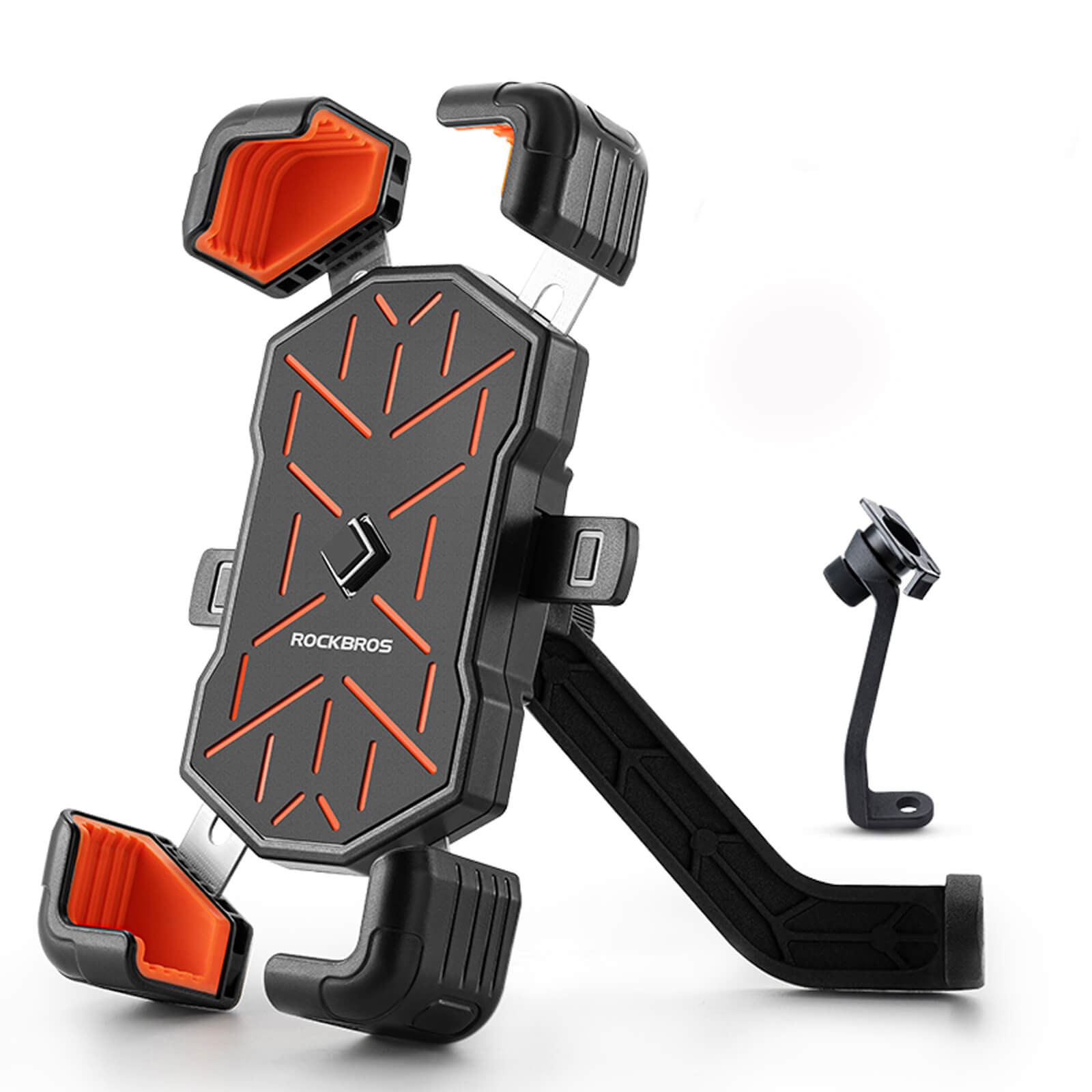 ROCKBROS 1s lock bike phone holder with quick-release secure mounting.
#option_rearview mirror