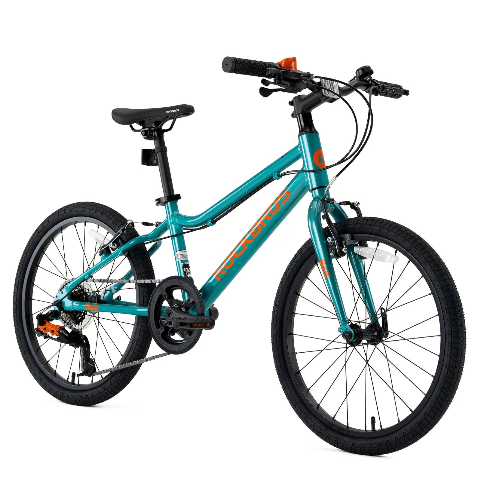 Rockbros 20-inch lightweight aluminum mountain bike suitable for children aged 6-10.
#color_green