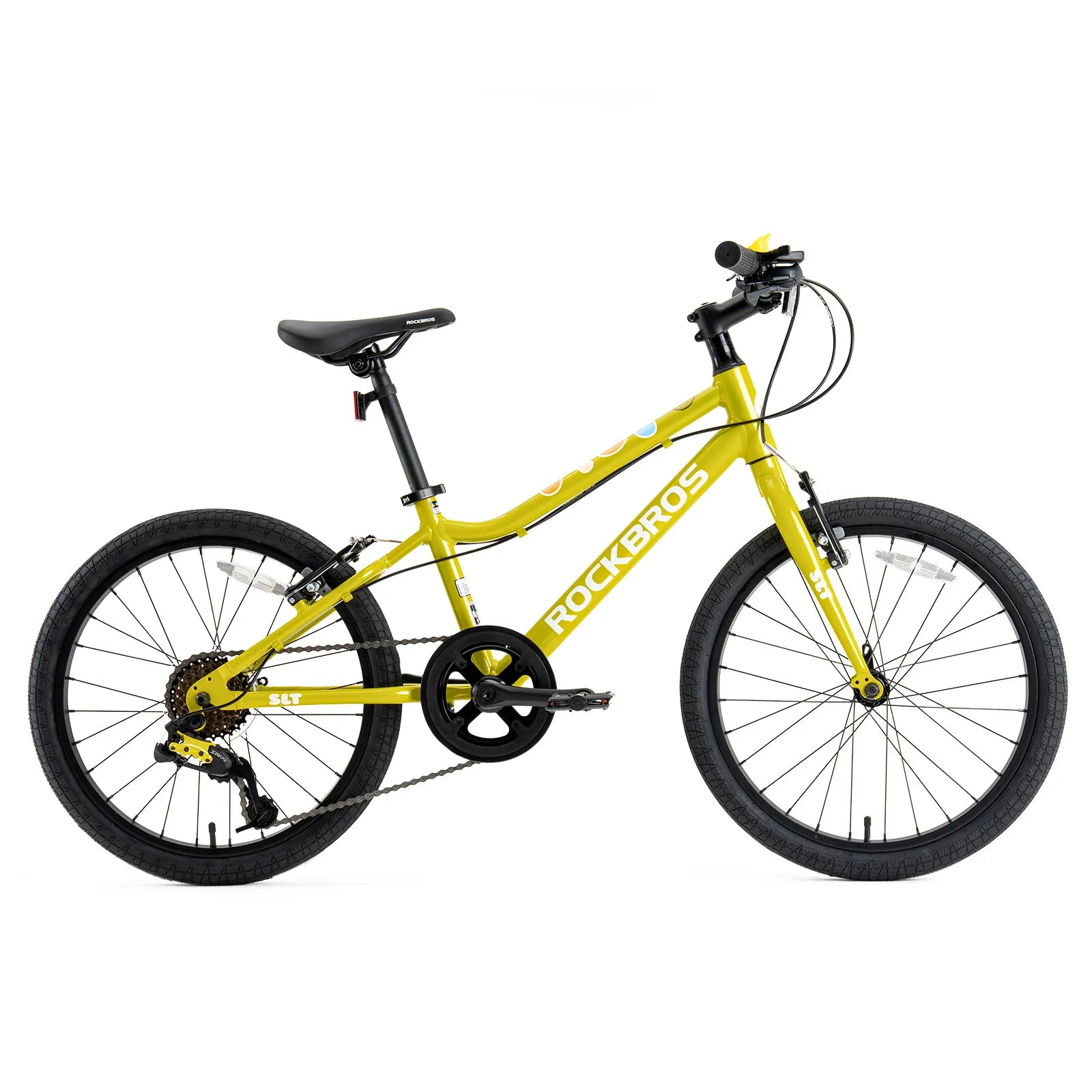 Rockbros 20-inch lightweight aluminum mountain bike suitable for children aged 6-10.
#color_yellow
