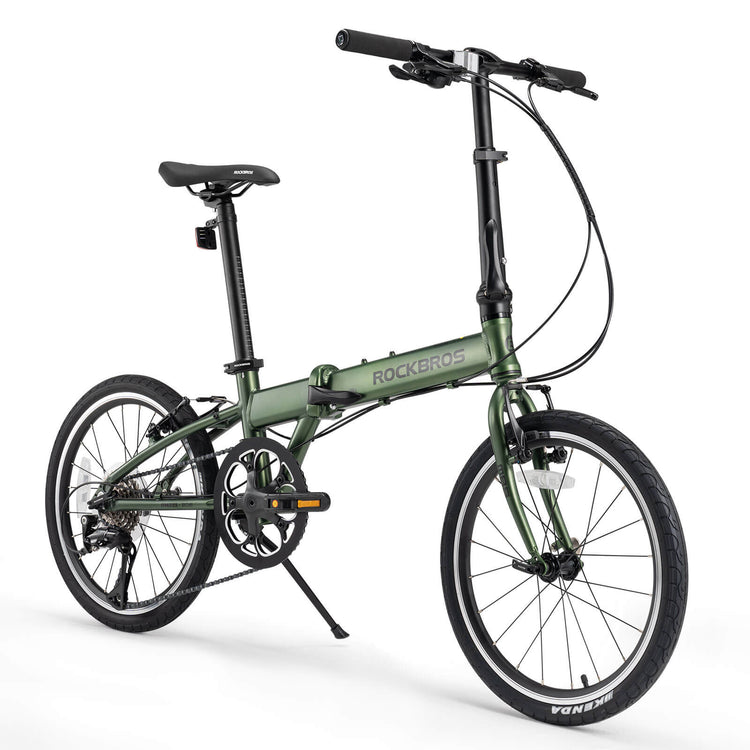 rockbros 20 inch aluminum folding bike 8 speed for city commuting