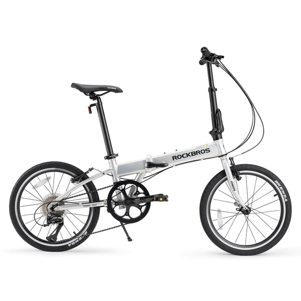 rockbros 20 inch aluminum folding bike 8 speed for city commuting
#color_Silver