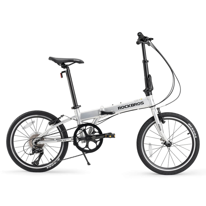 rockbros 20 inch aluminum folding bike 8 speed for city commuting