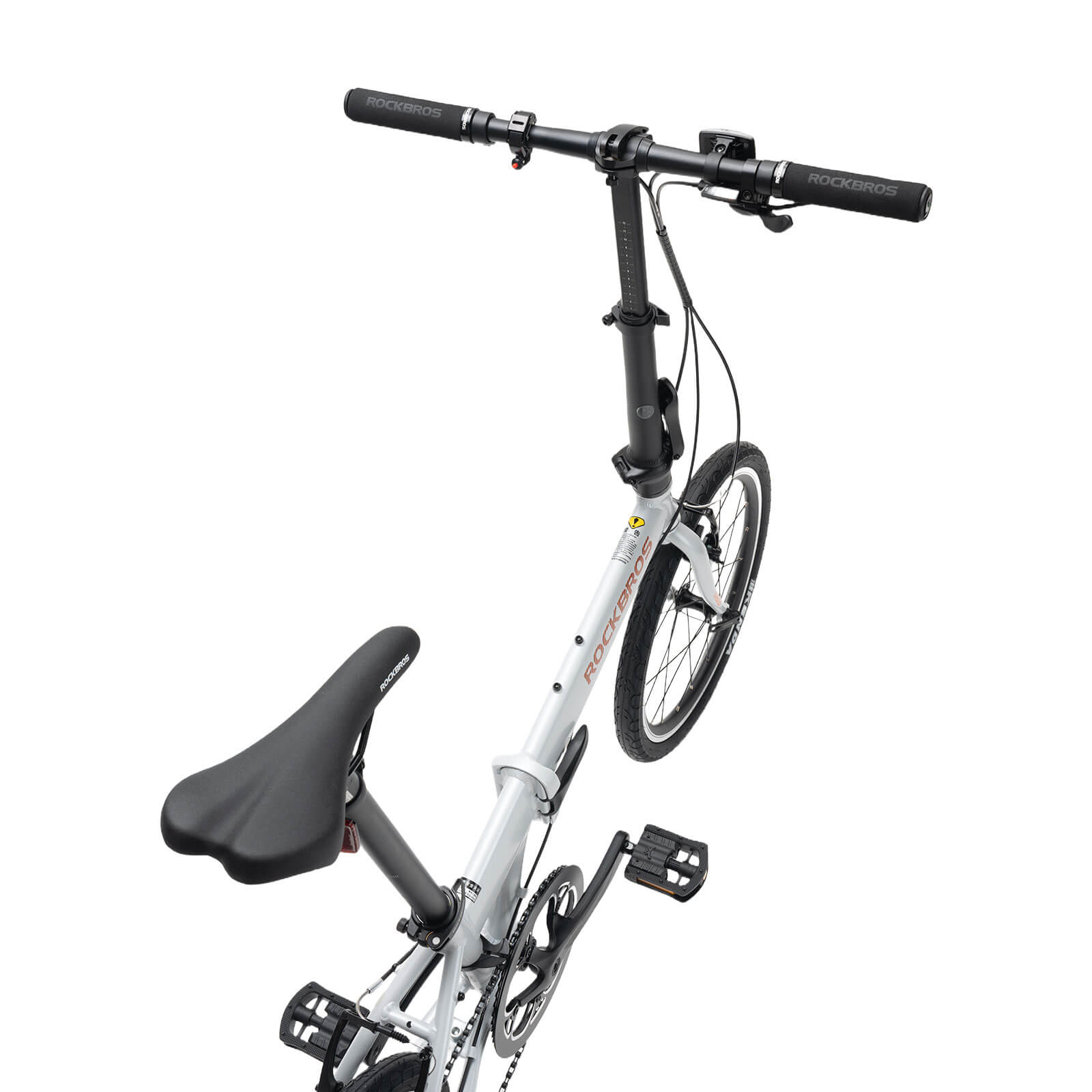 rockbros 20 inch aluminum folding bike 8 speed for city commuting
#color_White