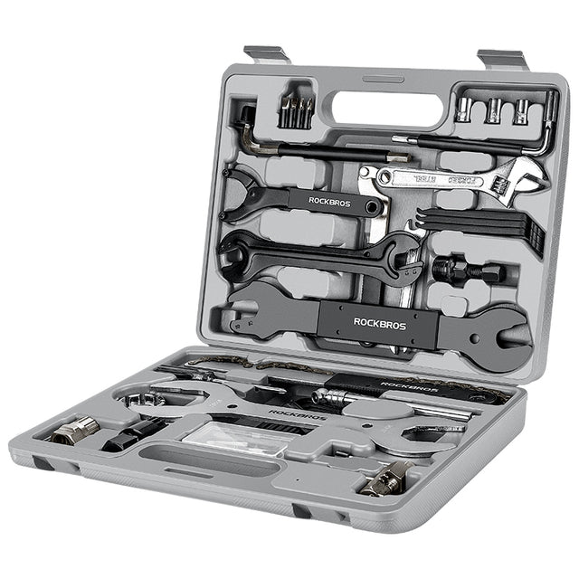ROCKBROS 22-piece bike repair tool kit durable portable maintenance box for cycling