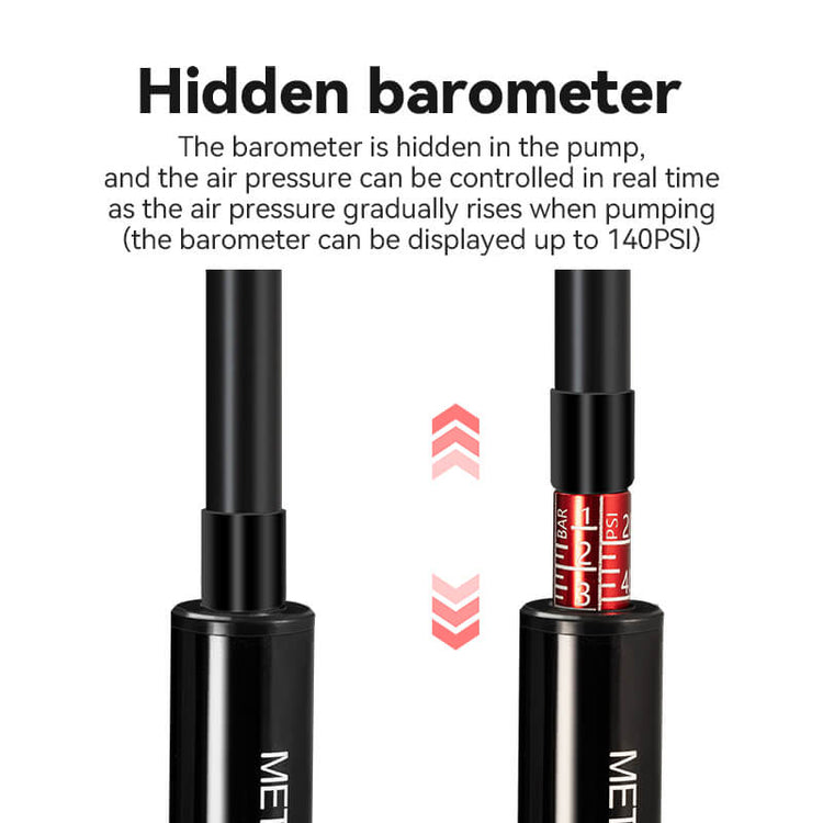ROCKBROS 220PSI mini portable bike pump for cycling and travel