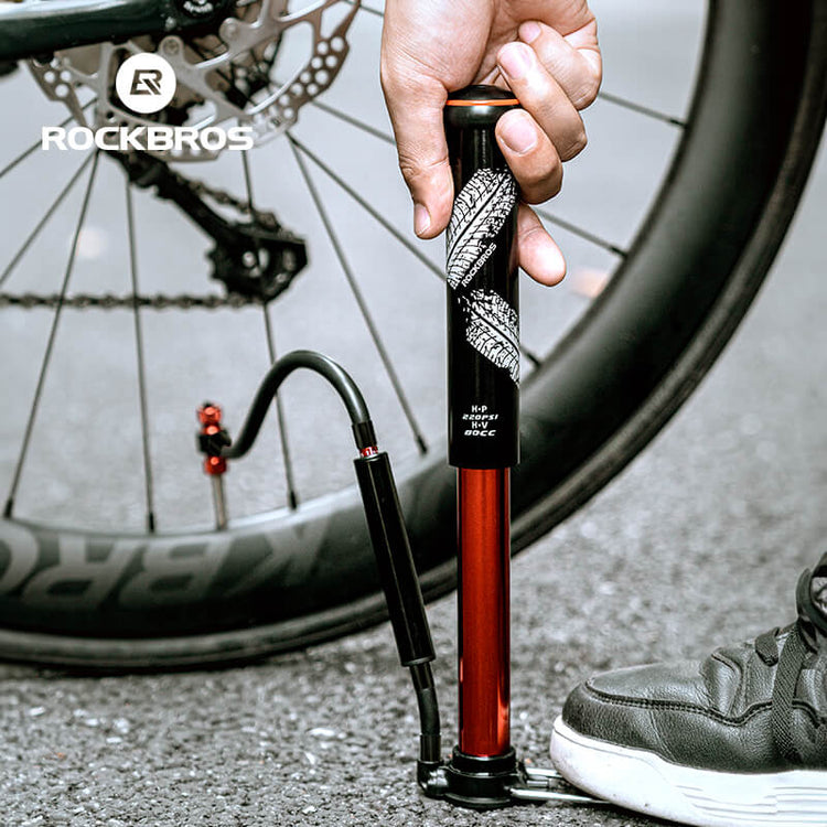ROCKBROS 220PSI mini portable bike pump for cycling and travel