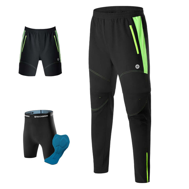 rockbros detachable cycling trousers versatile for all-weather