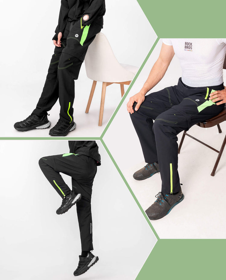 rockbros detachable cycling trousers versatile for all-weather