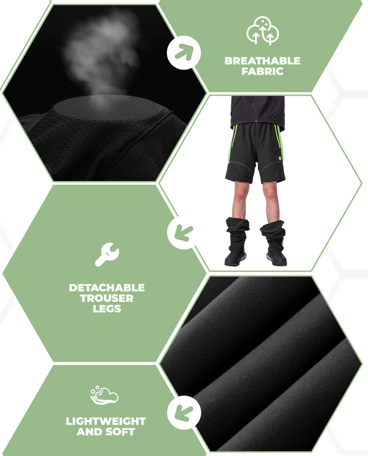 rockbros detachable cycling trousers versatile for all-weather