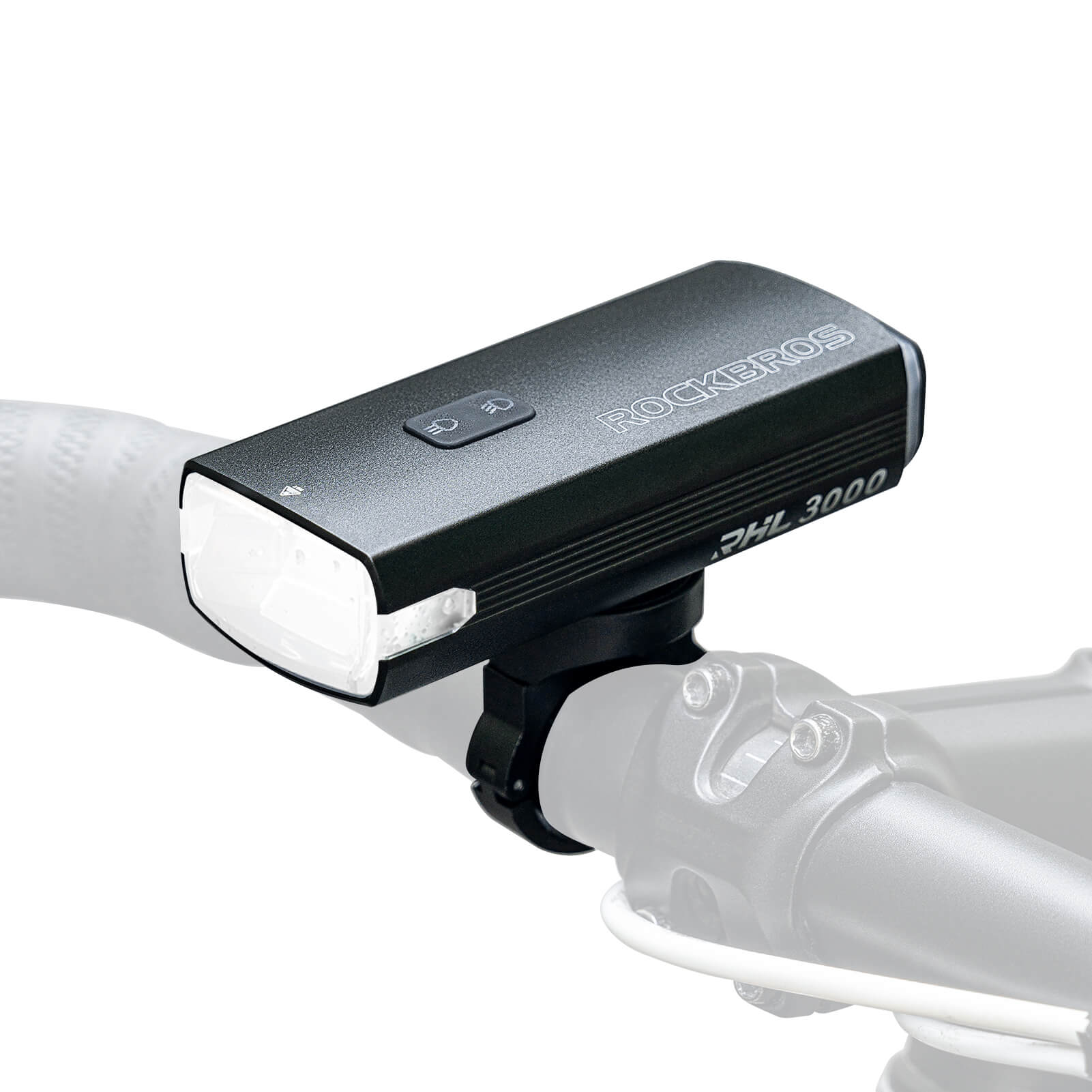 rockbros 3000lm waterproof bike light for night riding.