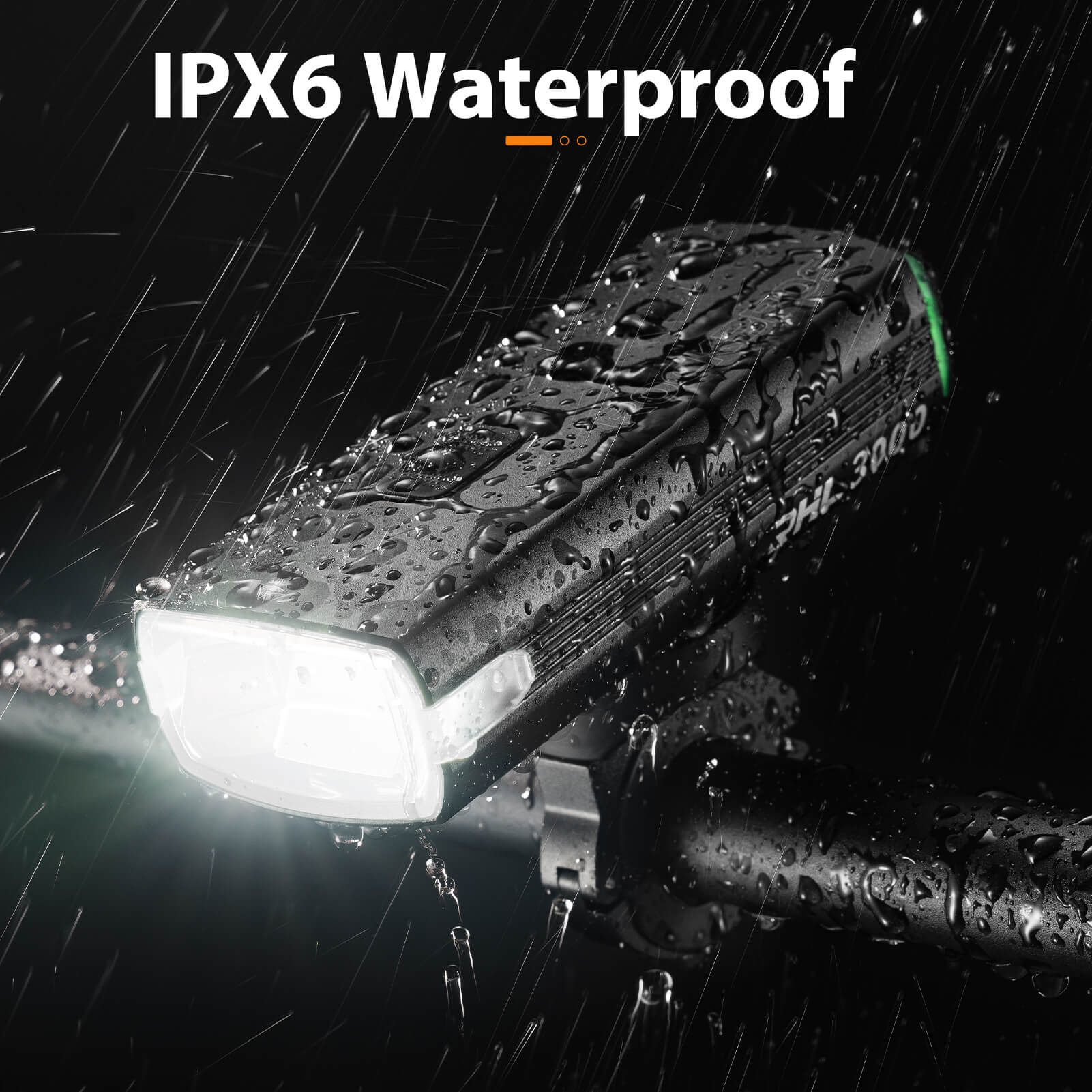 rockbros 3000lm waterproof bike light for night riding