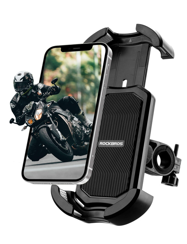 ROCKBROS 360° Rotatable Motorcycle Bike Phone Holder 4.7-6.8Inch Shockproof Cycling Cellphone Mount