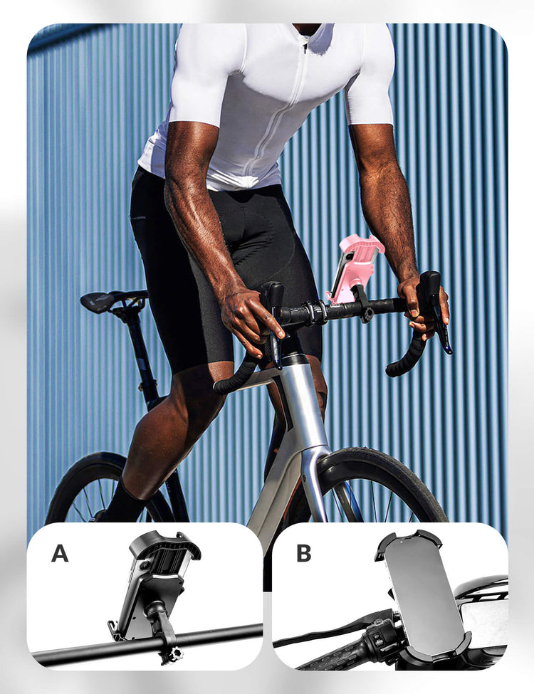 ROCKBROS 360° Rotatable Motorcycle Bike Phone Holder 4.7-6.8Inch Shockproof Cycling Cellphone Mount