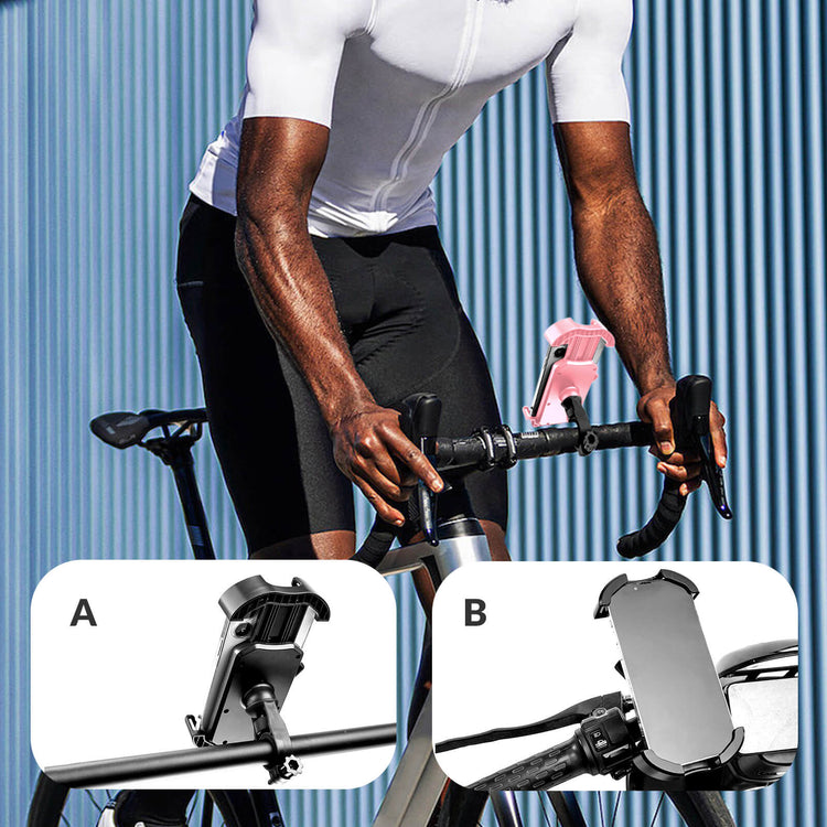 ROCKBROS 360° Rotatable Motorcycle Bike Phone Holder 4.7-6.8Inch Shockproof Cycling Cellphone Mount