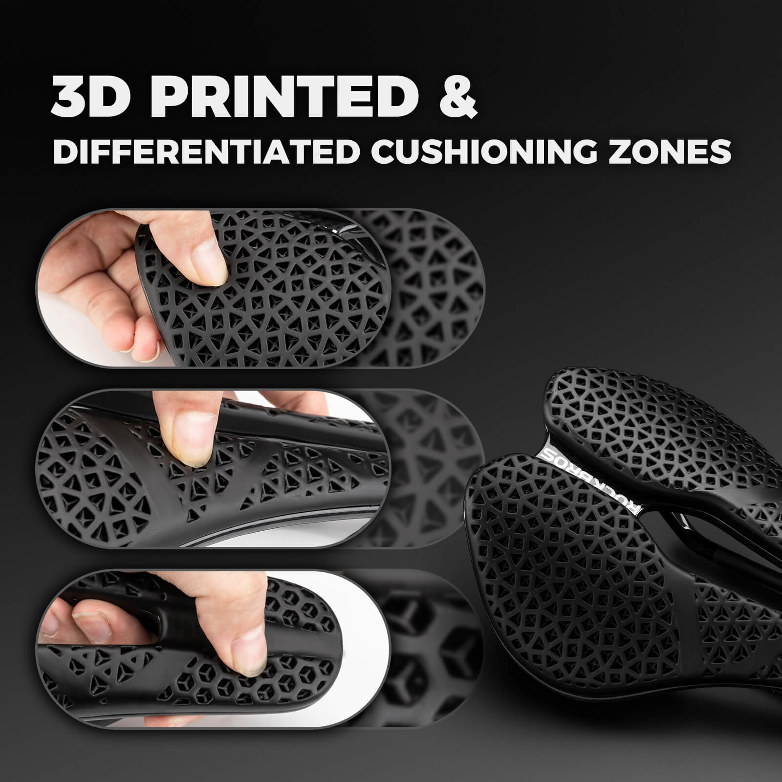 ROCKBROS lightweight hollow bike saddle for long rides.