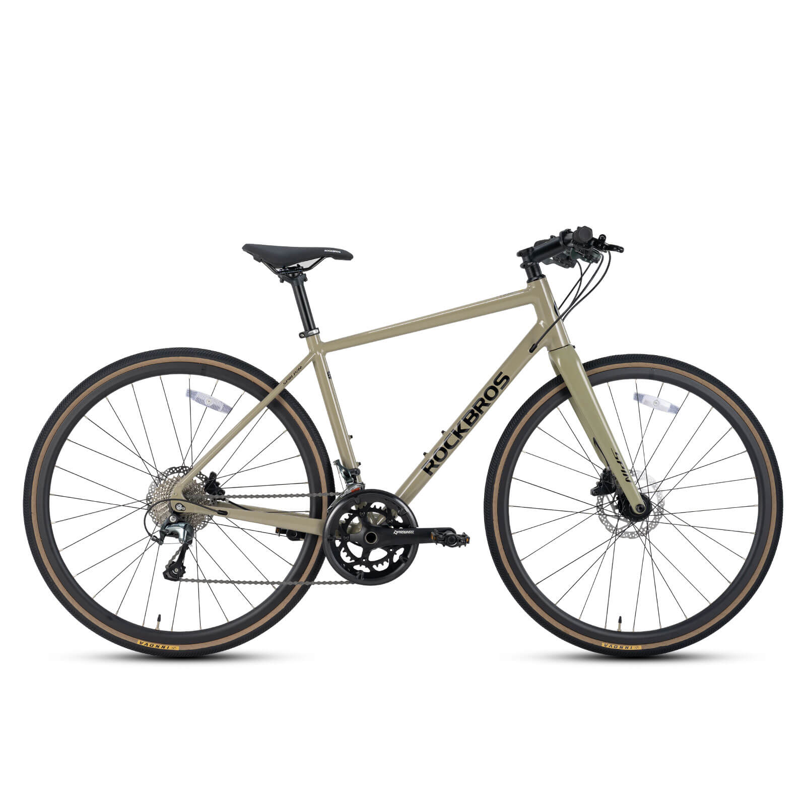rockbros flat bar disc brake road bike for fitness cycling