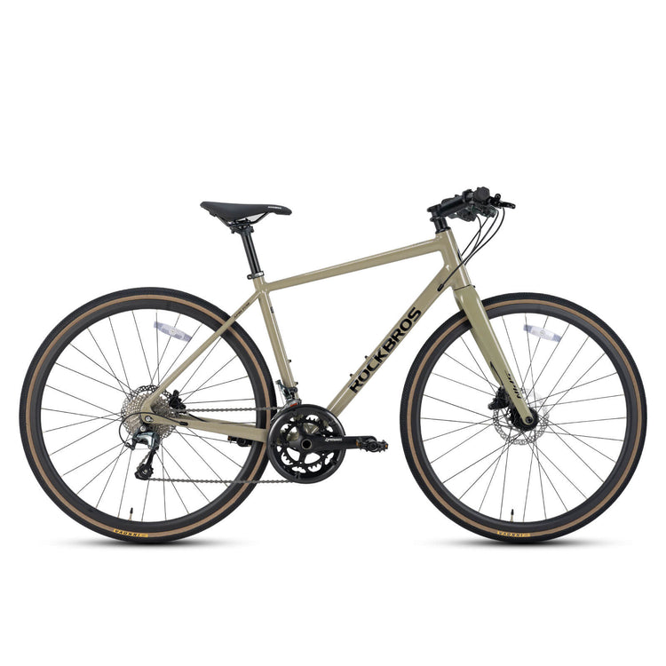 rockbros flat bar disc brake road bike for fitness cycling