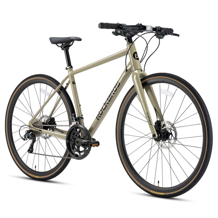 rockbros flat bar disc brake road bike for fitness cycling