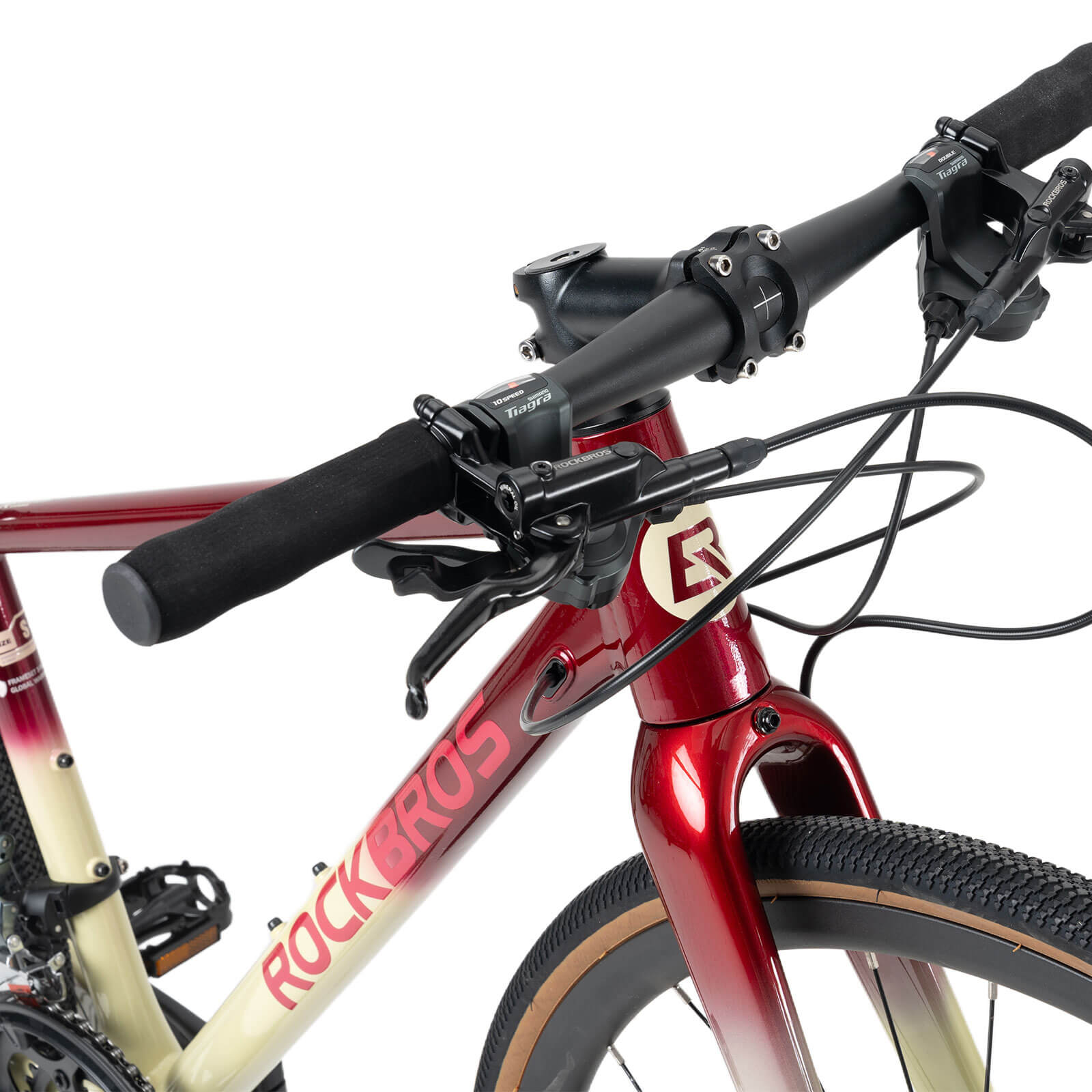 rockbros flat bar disc brake road bike for fitness cycling