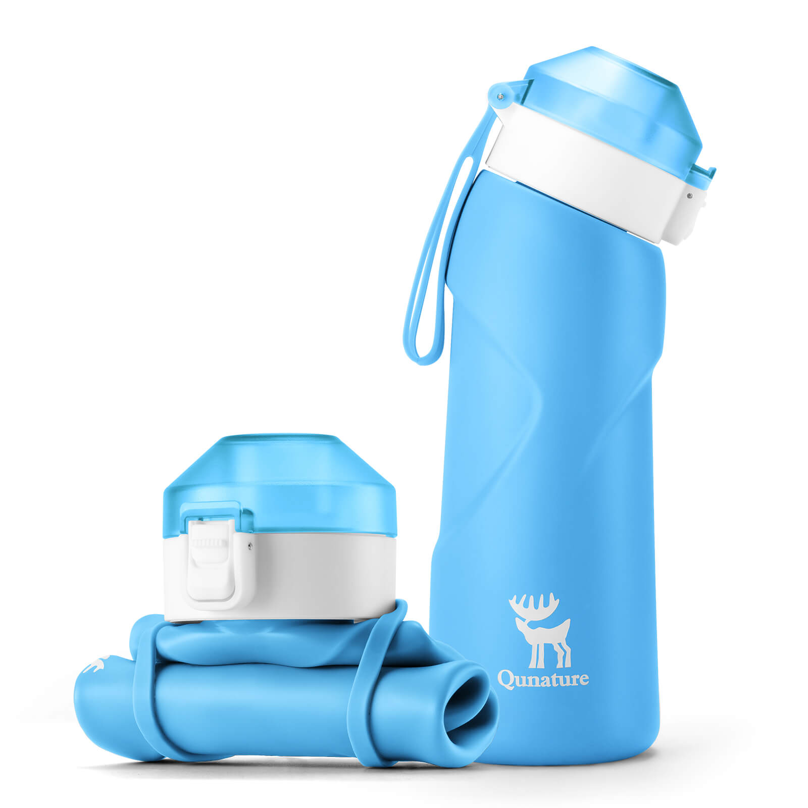 ROCKBROS 700ml BPA-free collapsible silicone water bottle for daily hydration.
#color_blue