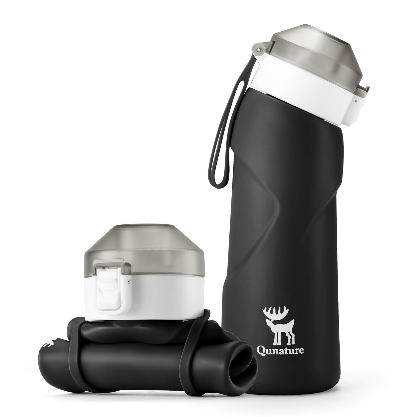 ROCKBROS 700ml BPA-free collapsible silicone water bottle for daily hydration.
#color_black